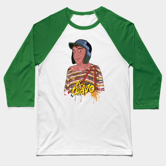 El Chavo Baseball T-Shirt by J_Maldonado781